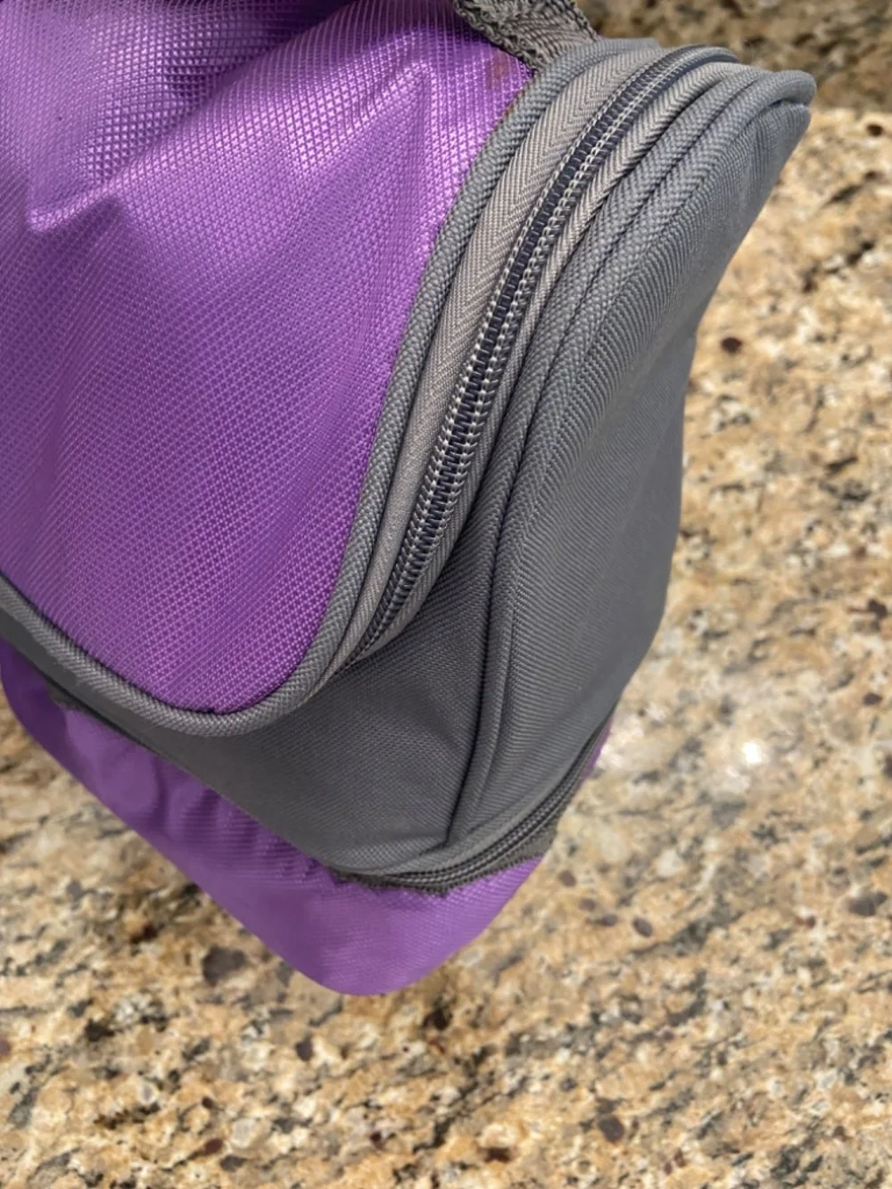 Like new! LIFOAM two compartment lunch bag Purple Grey